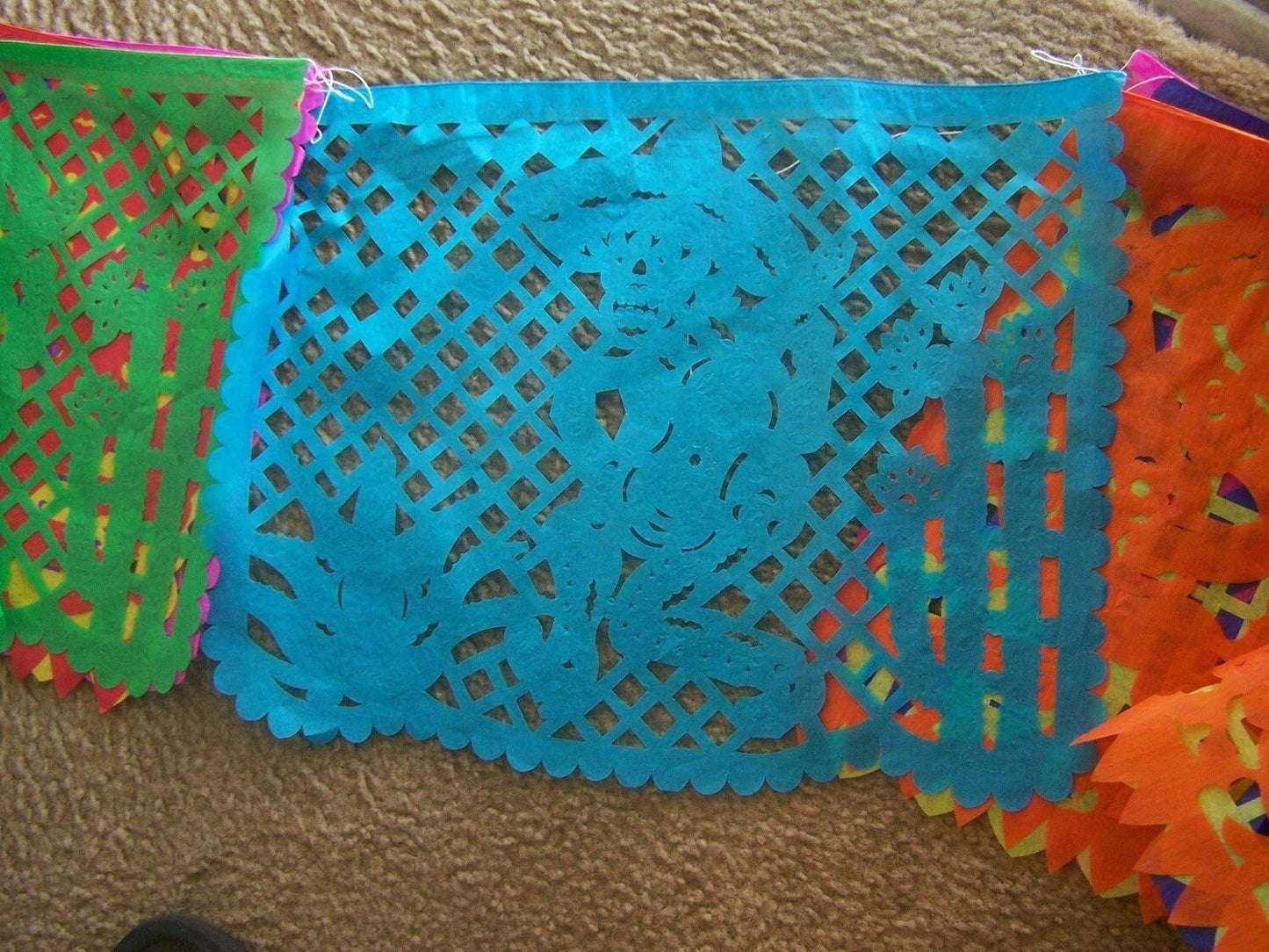 Day of the Dead XL Skeleton Papel Picado, 10 Banners, 14" by 18" Each Banner