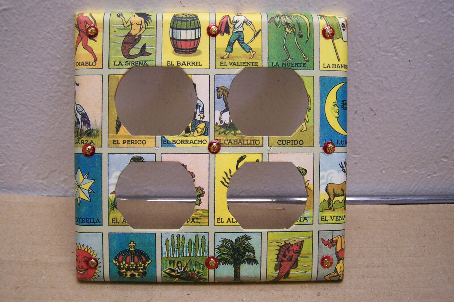Double Outlet Cover - Mexican Loteria Images