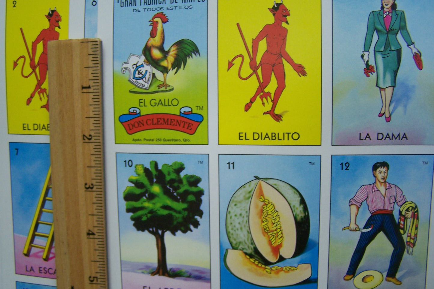 NO DECK JUMBO 10-Board Traditional Original Mexican Loteria Bingo Game Don Clemente