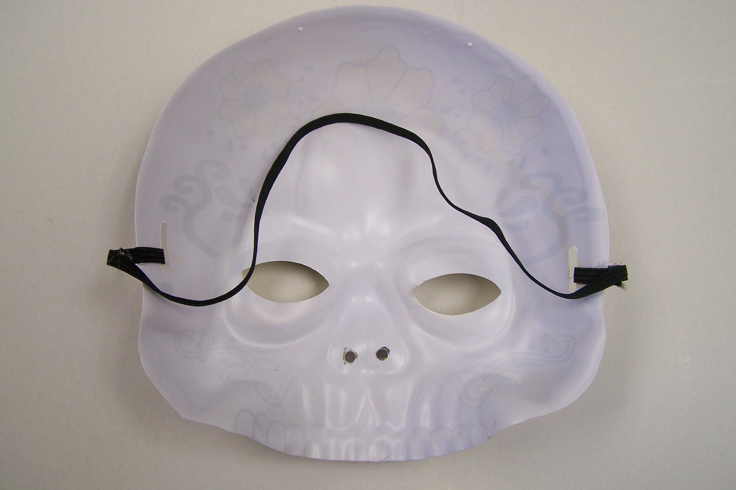 Day of the Dead Sugar Skull Plastic Halloween Mask - Yellow - Dia de los Muertos