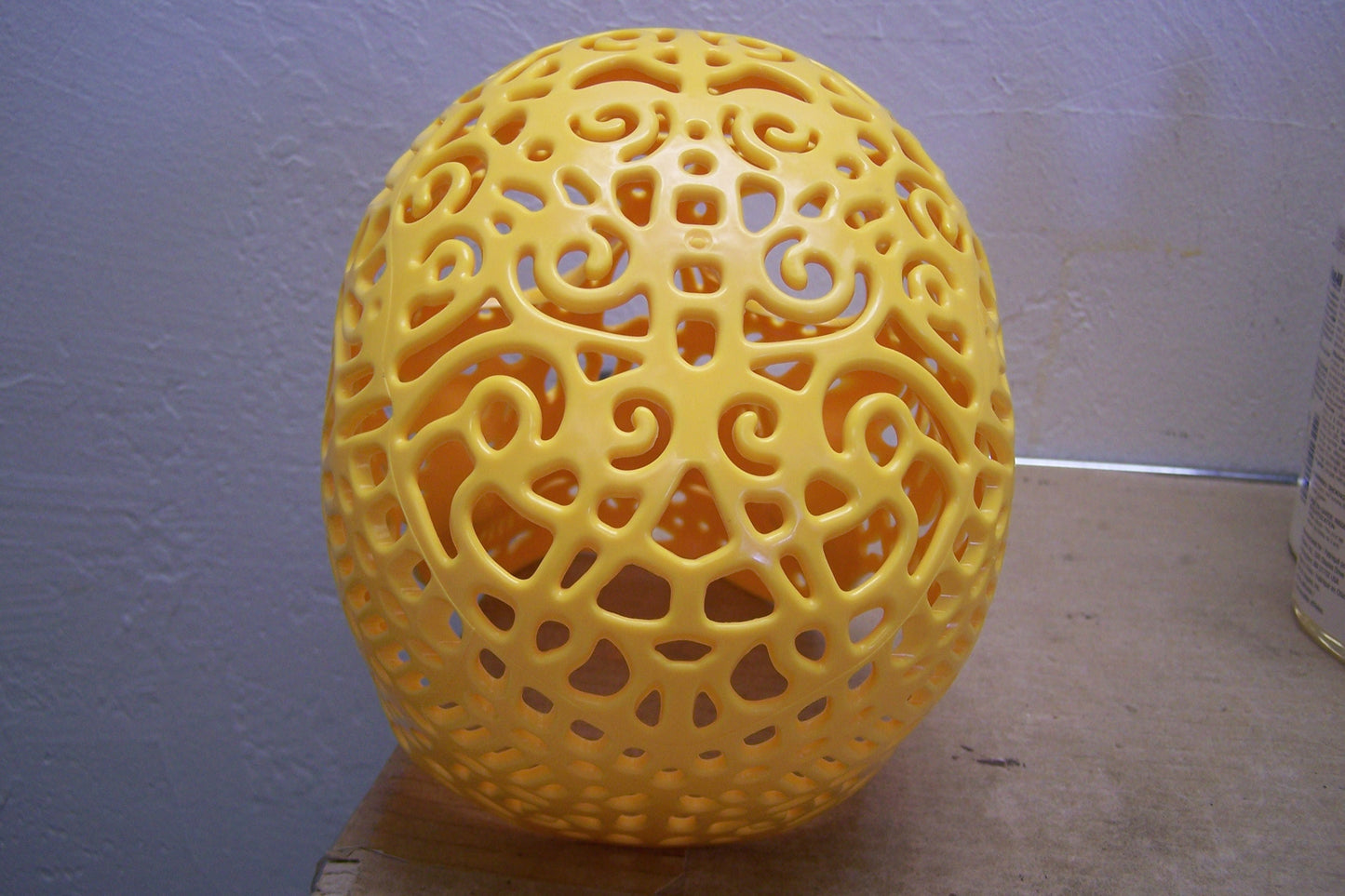 Lifesize Plastic Altar Skull - Oaxaca Style - Yellow