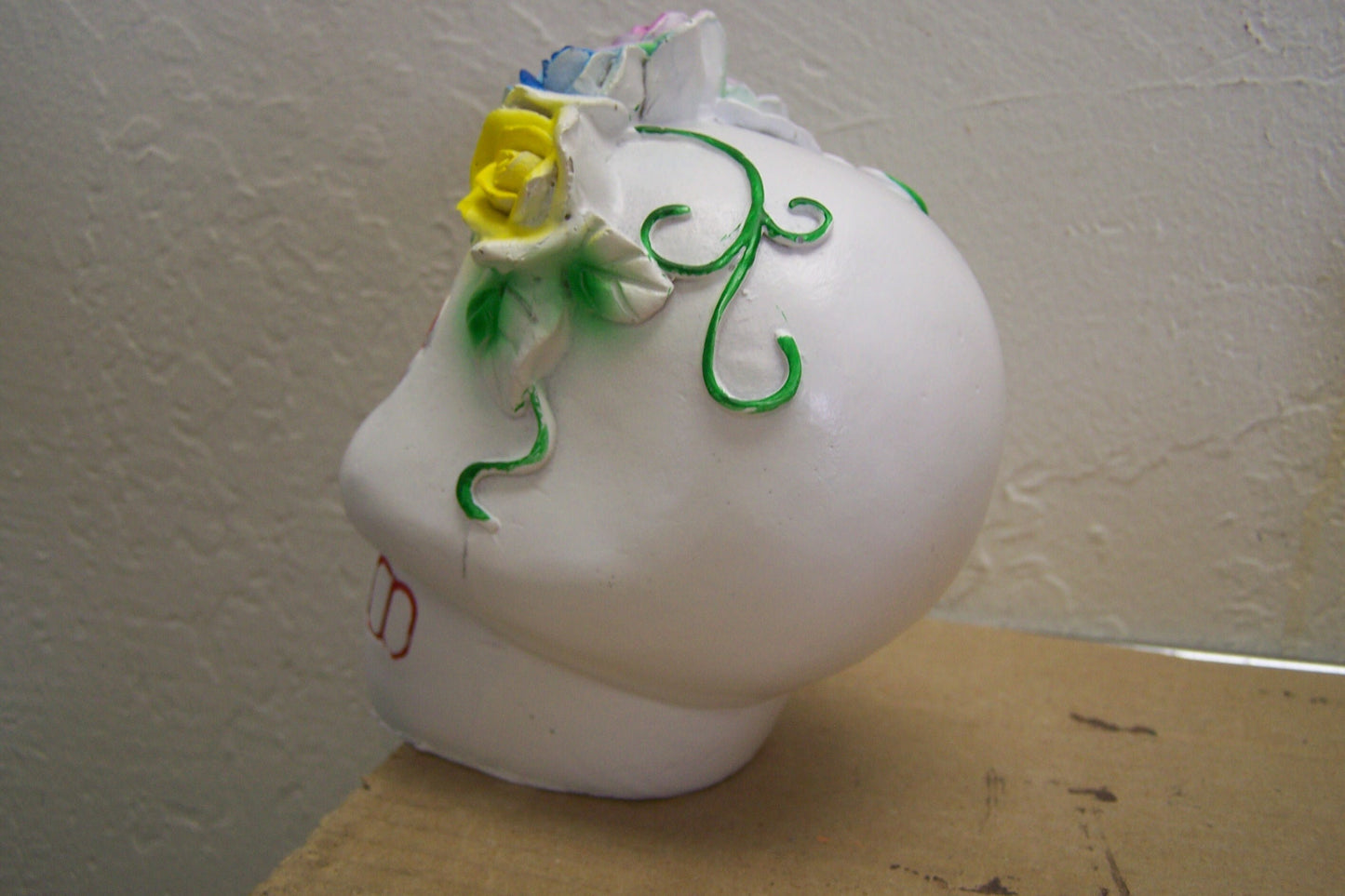 Day of the Dead Resin Catrina Head Sculpture, Type II - Ofrenda Piece