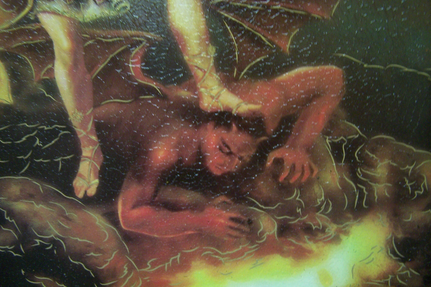 Framed Giclee Print - Saint Michael Slaying Demon - Mexico
