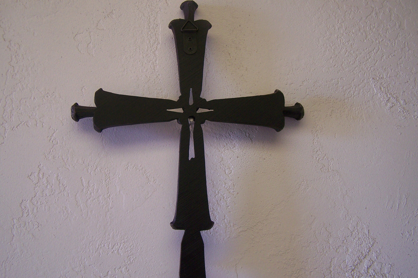 Rustic Resin Cross of Nails