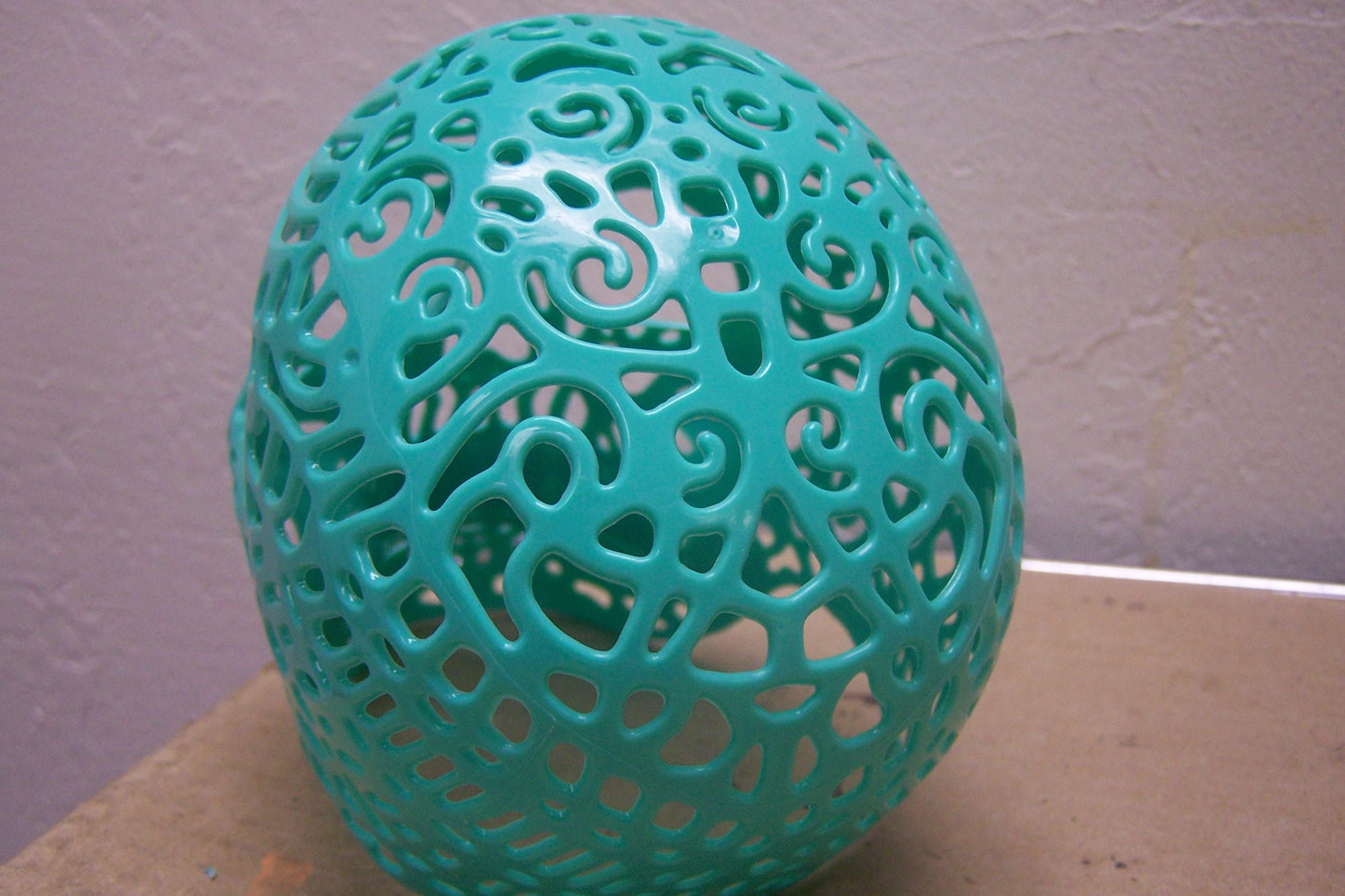 Smaller Plastic Altar Skull - Oaxaca Style - Turquoise