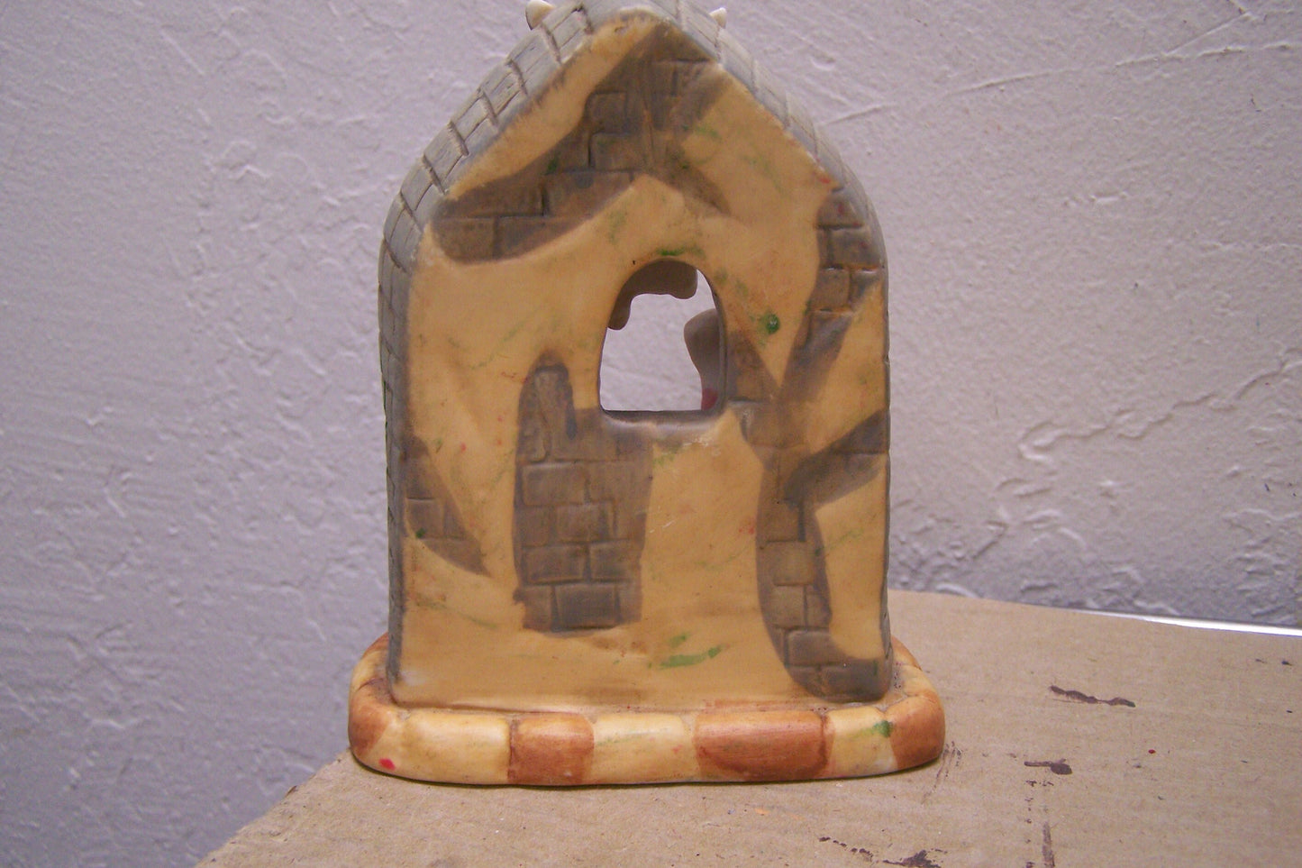Tabletop Basic Ceramic Nativity Set with "Gloria" Angel - Mexico