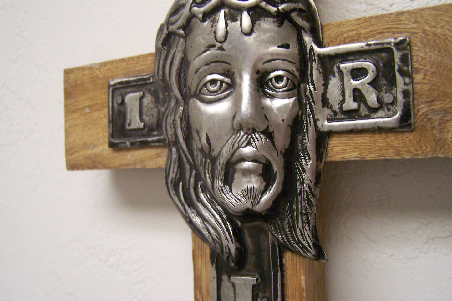 Cross with Metal Face of Jesus - Mexico