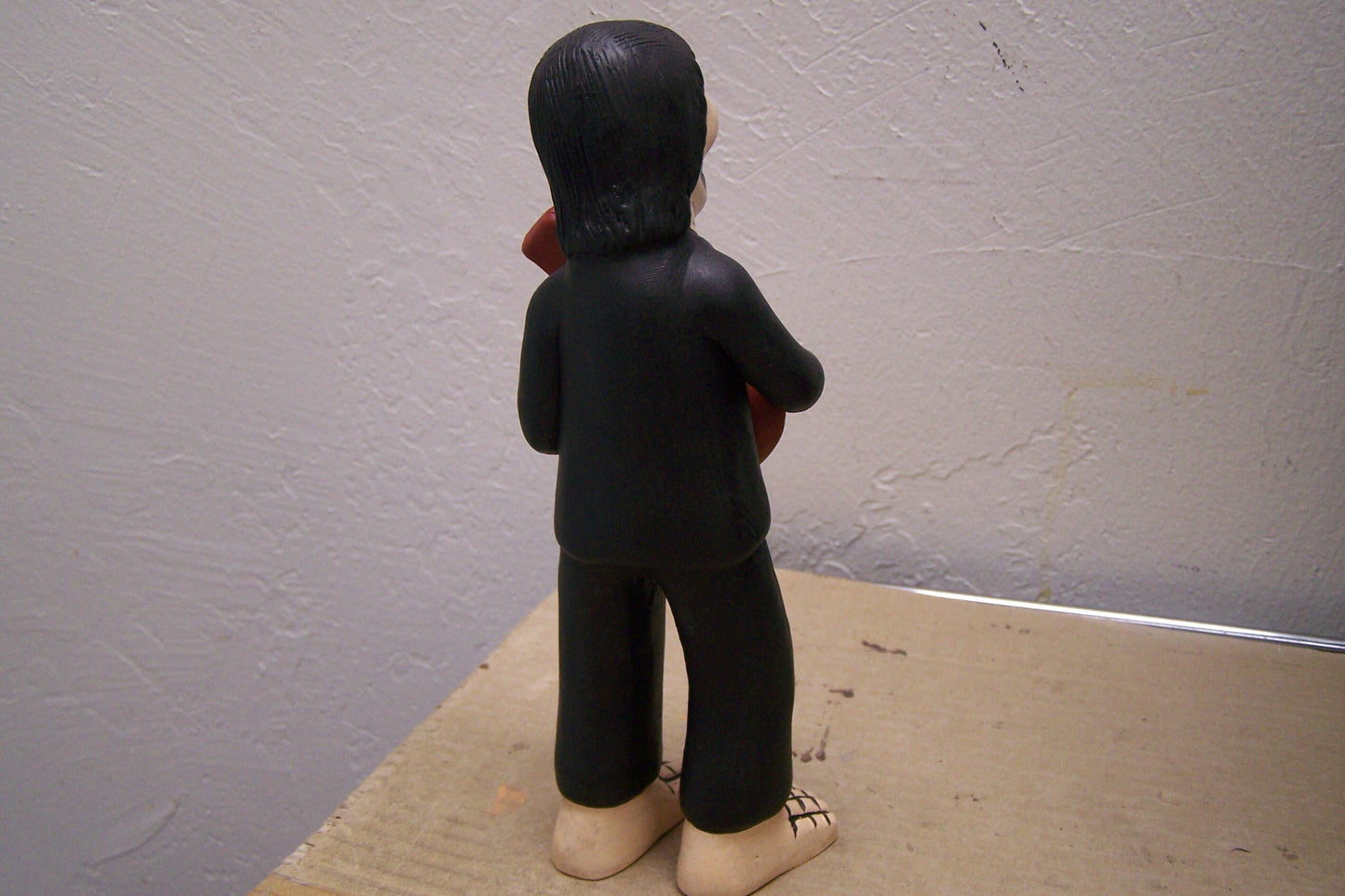 Day of the Dead Clay Skeleton Lute Player Figurine