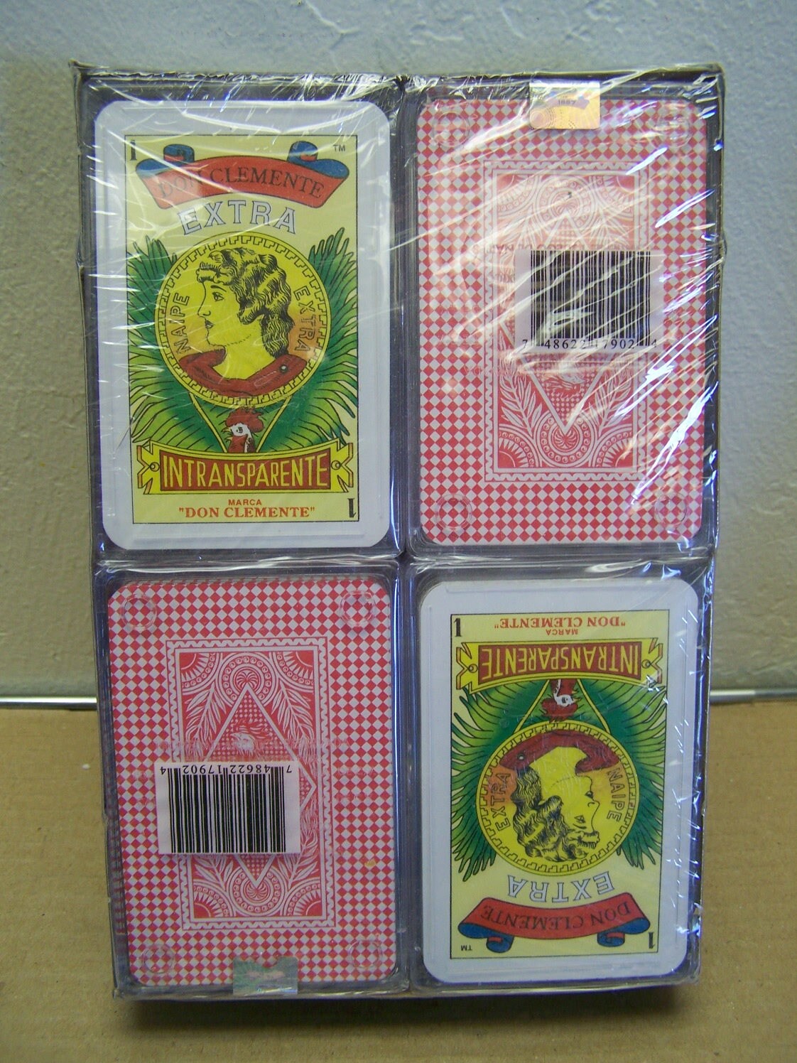 Wholesale Lot of 12 Traditional Deck of Spanish/Mexican Playing Cards in Hard Plastic Case