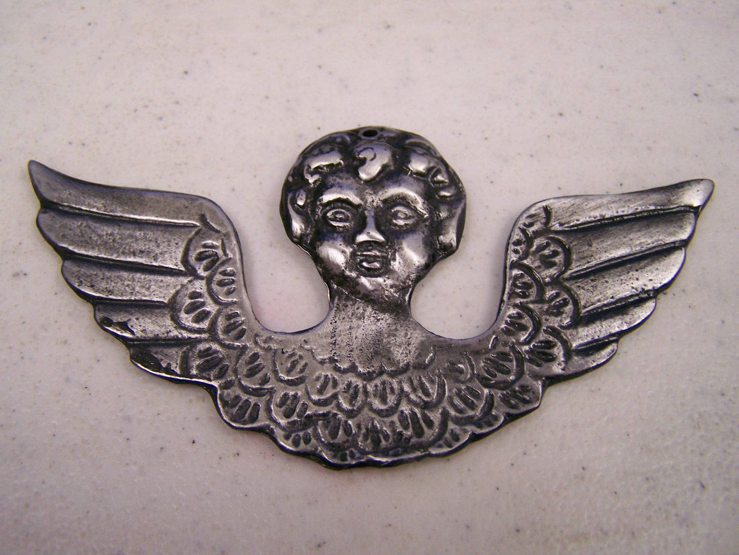 Tin/Silver Angel with Wings Milagro Ex Voto