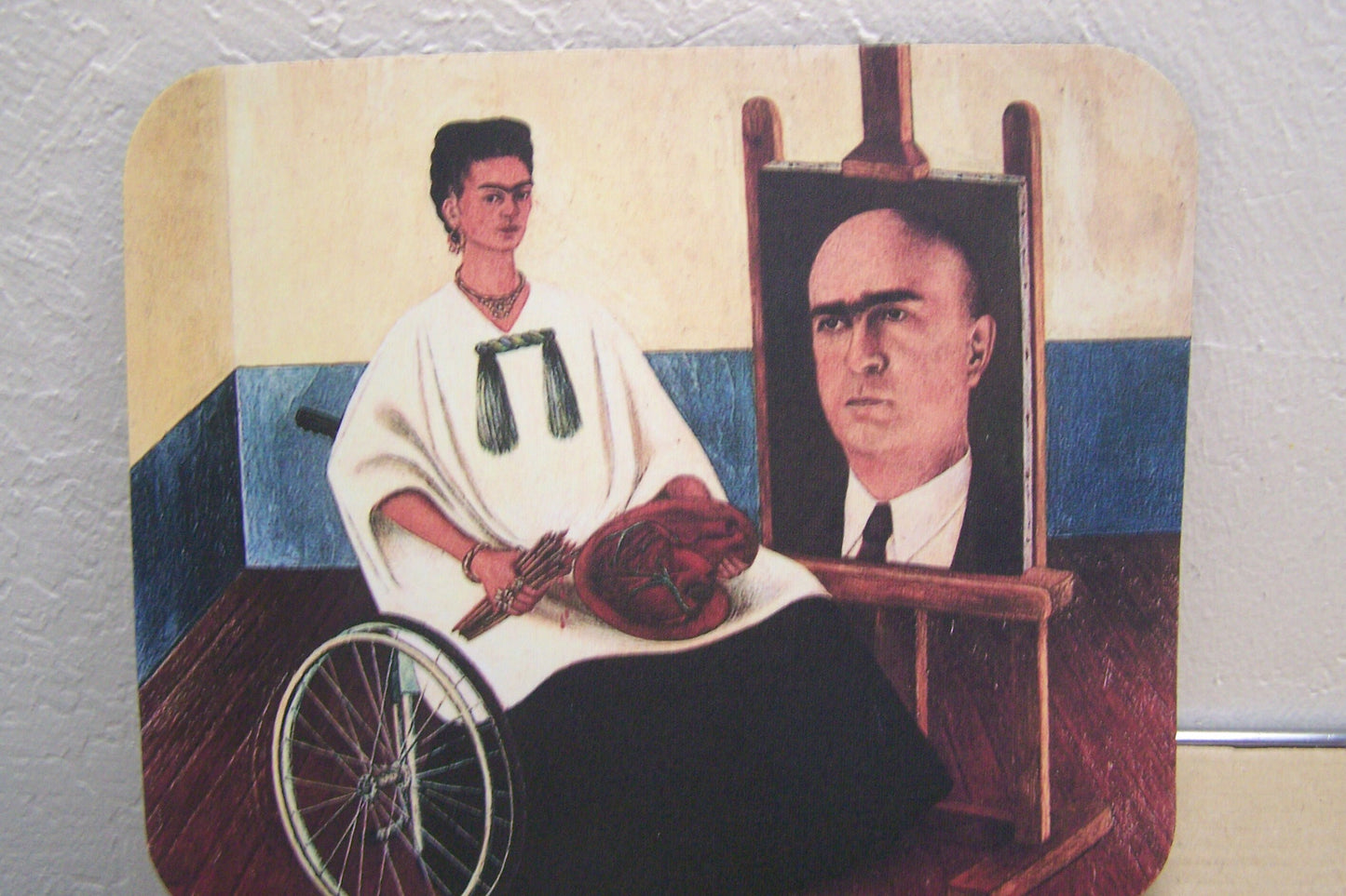Mousepad - Frida Kahlo, Frida in Wheelchair with Doctor Eloesser