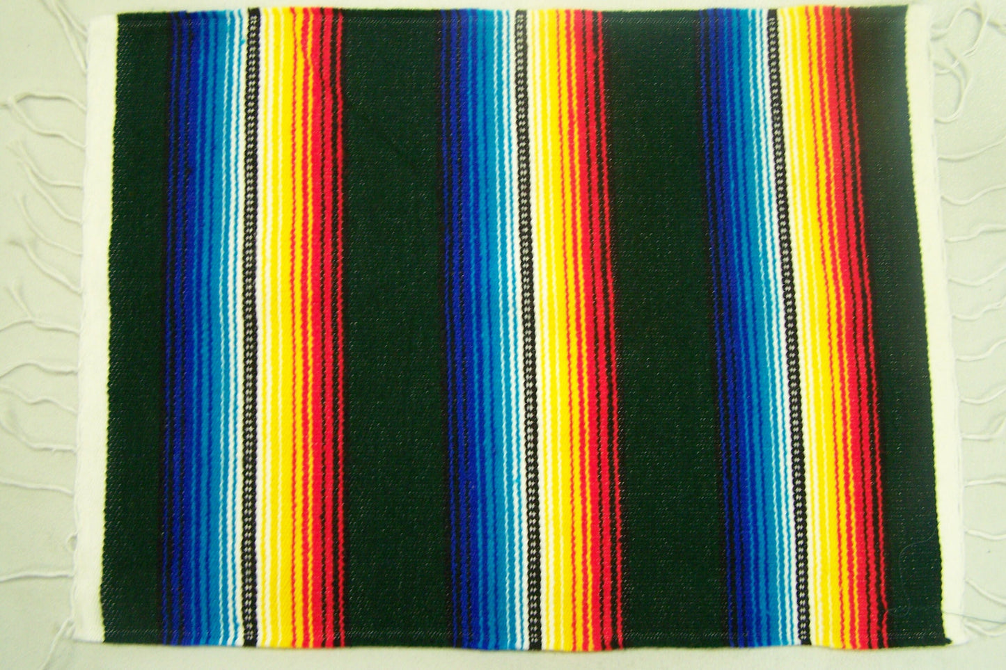 6 Serape/Sarape Placemats - Dark Green, Multicolored