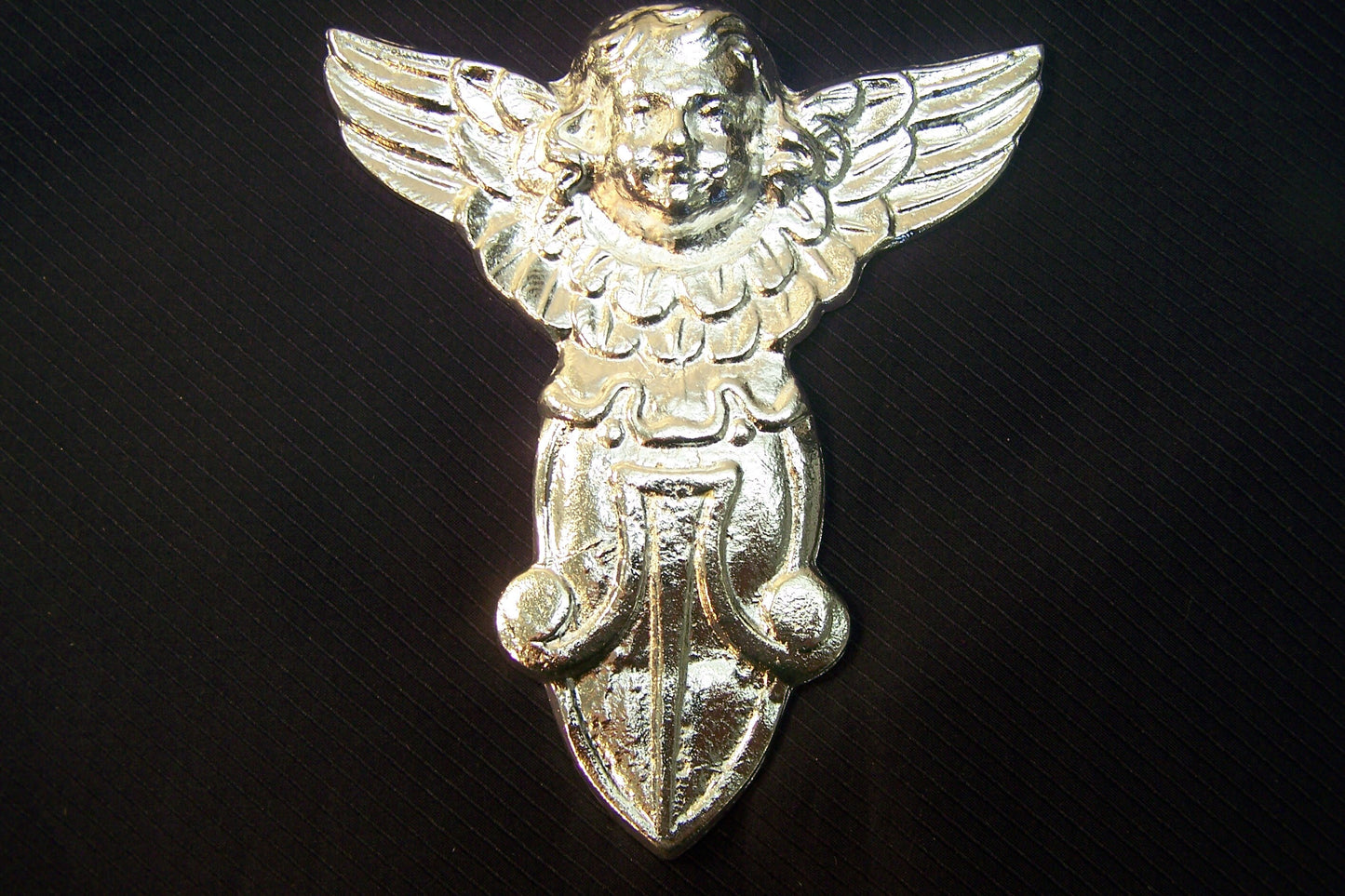 Angel with Shield Pot Metal Milagro Ex Voto - Mexico