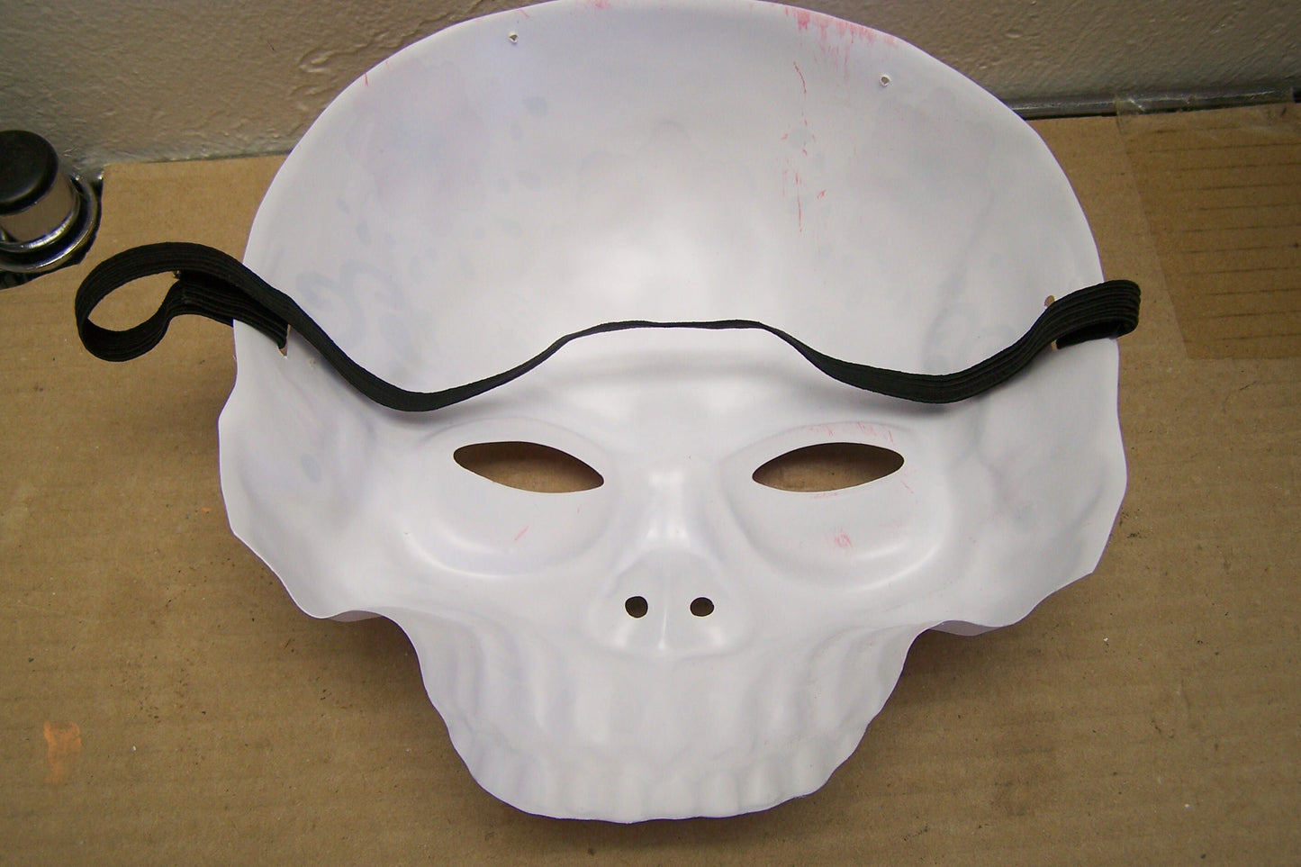 Day of the Dead Sugar Skull Plastic Halloween Mask - Red - Dia de los Muertos