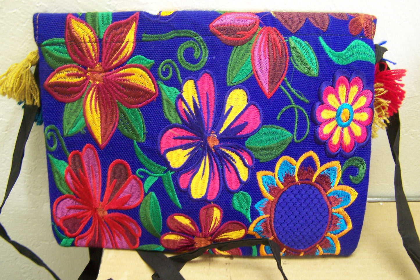 FRIDA! Beautifully Stitched Colorful Frida Kahlo Purse with Tassles #1 - Guatemala