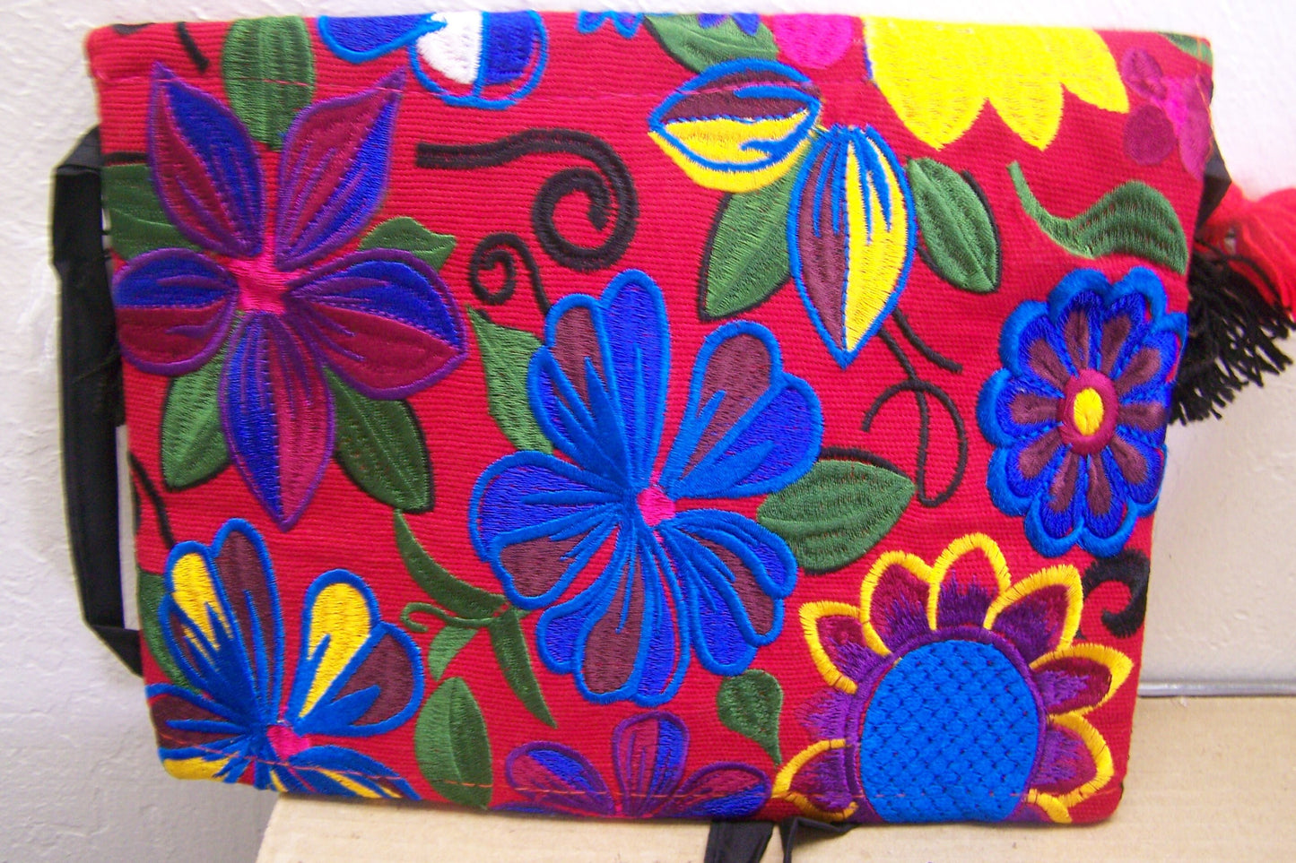 FRIDA! Beautifully Stitched Colorful Frida Kahlo Purse with Tassles #3 - Guatemala