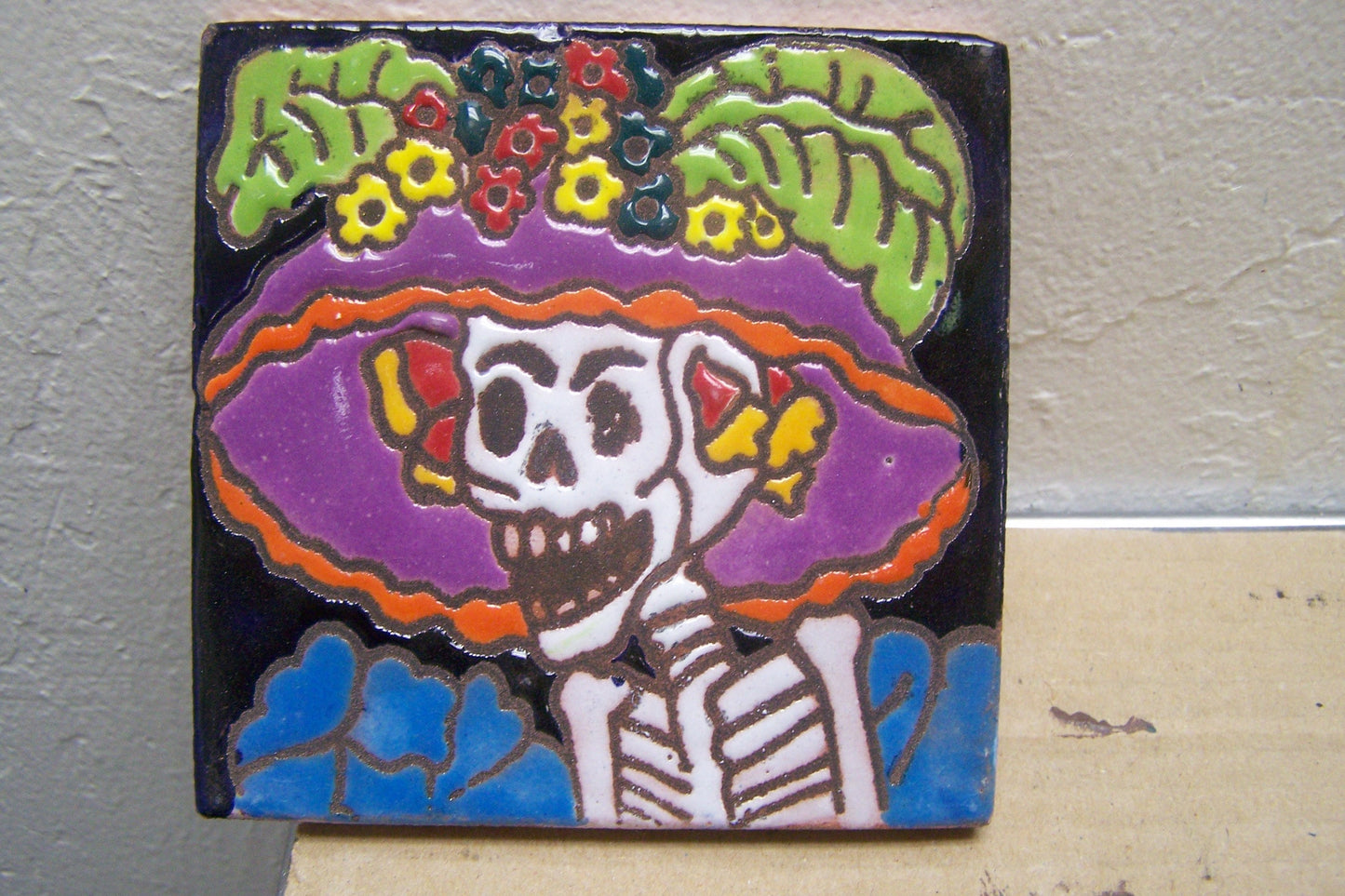 Day of the Dead Mexican Tile - Standard Catrina
