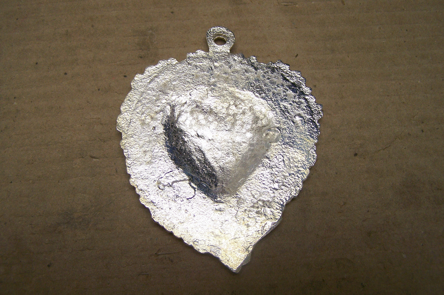 Pot Metal Sacred Heart with Rays Milagro Ex Voto - Mexico