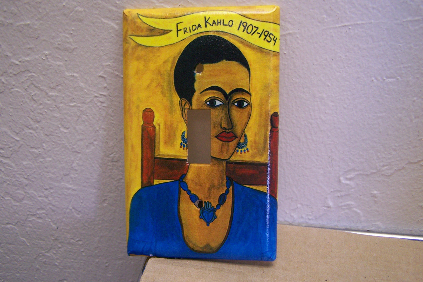 Switchplate - Frida Kahlo in Blue Dress Abstract Art Print