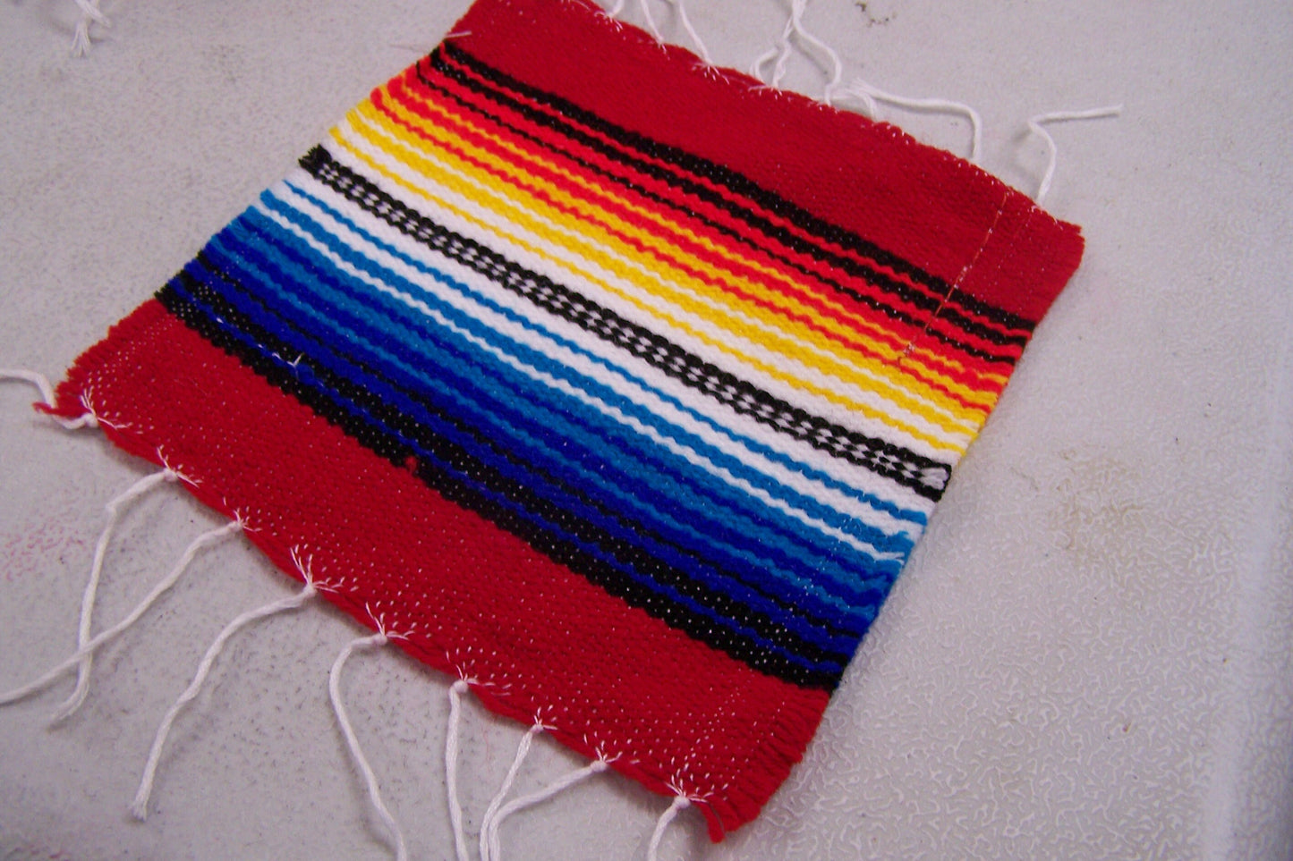 Cotton Coasters Set - Lot of 6 Mexican Sarape/Serape Cloth Coasters