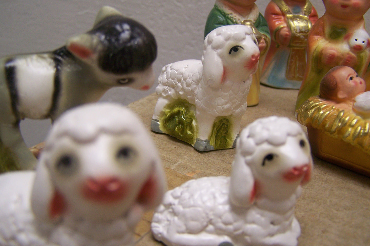 Tonala 13-Piece Hand Painted Plaster Traditional Nativity Set - Mexico