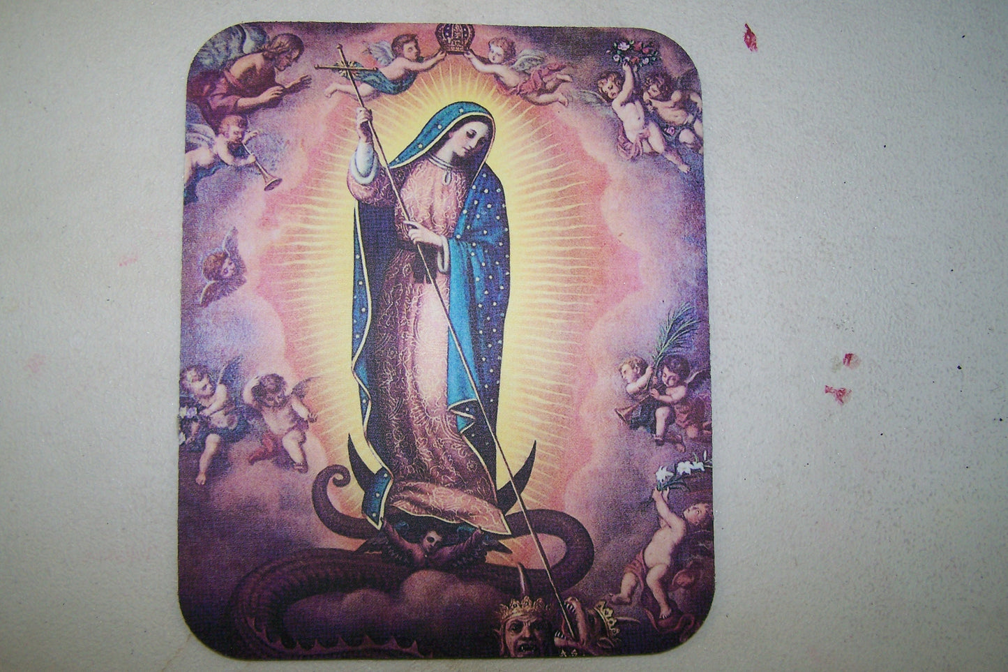 Mousepad - Virgin of Guadalupe Spearing Demon