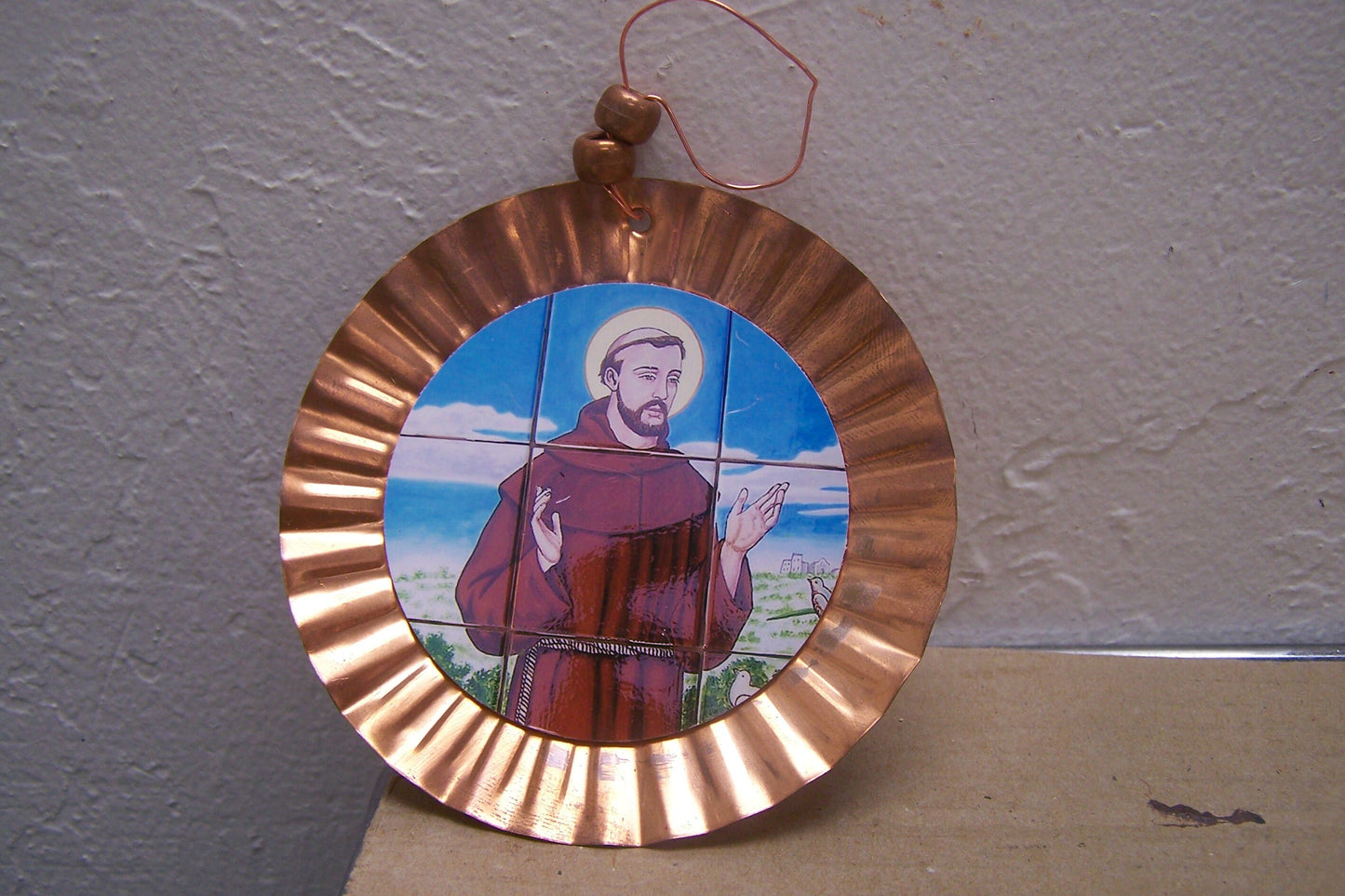 Saint Francis of Assisi Copper Plate Ornament