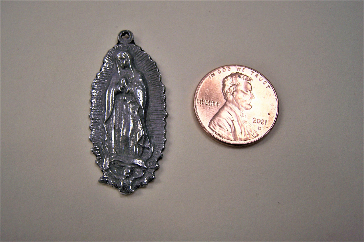 Lot of 12 Medium 1.5" Virgin of Guadalupe Milagros/Pendants