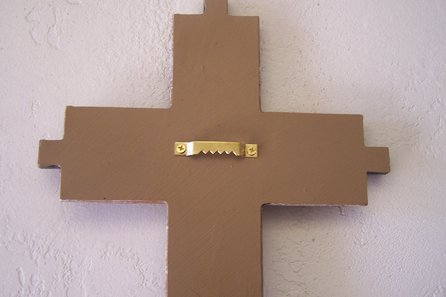 Rustic Resin Cross - Faux Wood and Metal