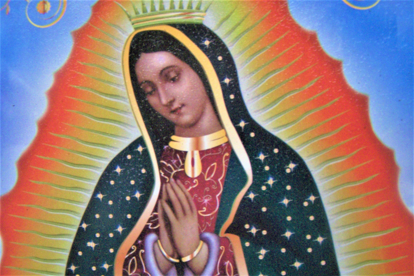 Framed Giclee Print - Virgin of Guadalupe with Roses - Mexico
