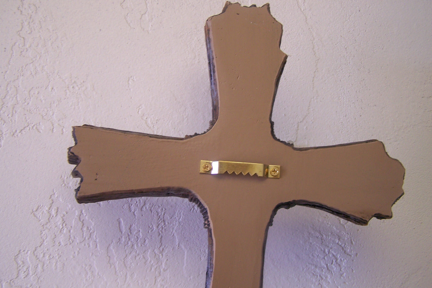 Rustic Resin Cross - Faux Wood and Wires