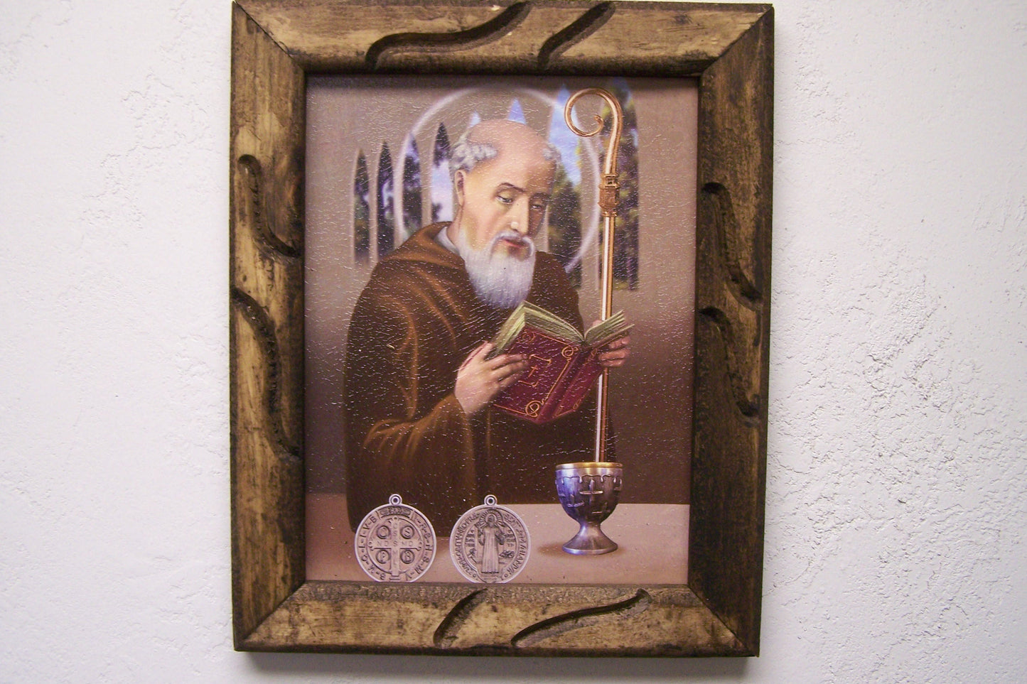 9.5" x 12" Framed Giclee Print - Saint Benedict of Nursia - Mexico