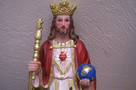 Cristo Rey Christ the King 12" Resin Altarpiece Statue