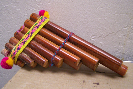 Small 13-Pipe Lightweight Wood Pan Flute Zampoña Andean/Peruvian Siku - Peru