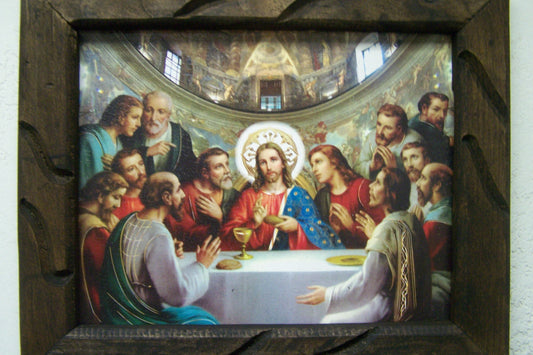 12" x 9.5" Framed Giclee Print - Last Supper, Type 4 - Mexico