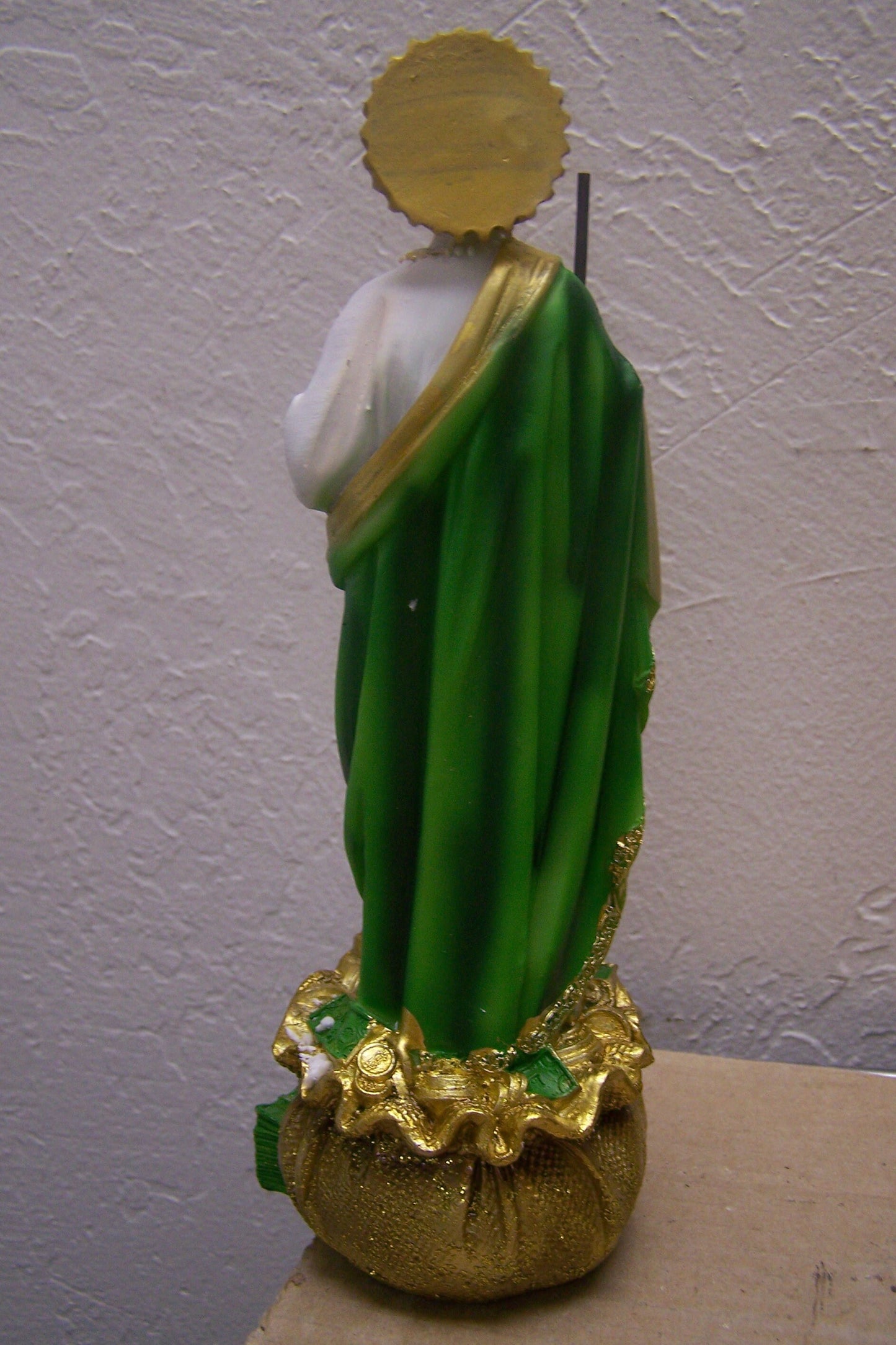 San Judas Saint Jude with Money 8" Resin Altarpiece Statue - Attract Wealth!