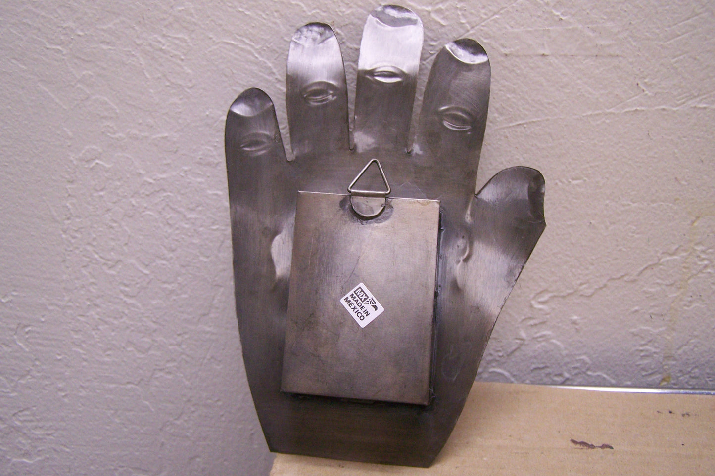 Mexican Tin and Glass Nicho with Hinged Door - Right Hand - Mexico