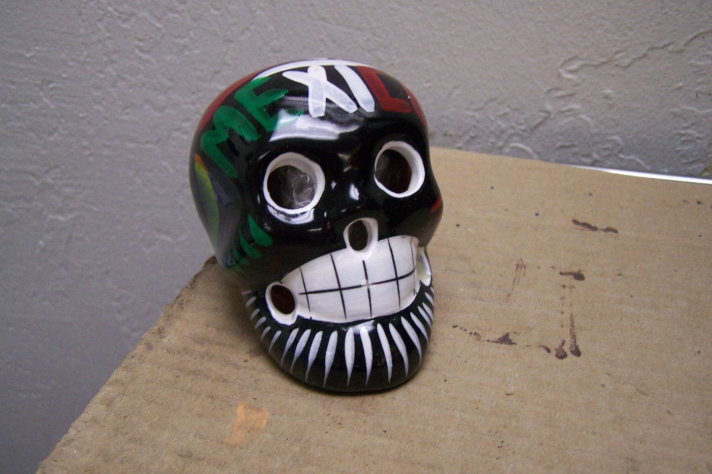 Mexican Pride Day of the Dead Clay Altar Skull