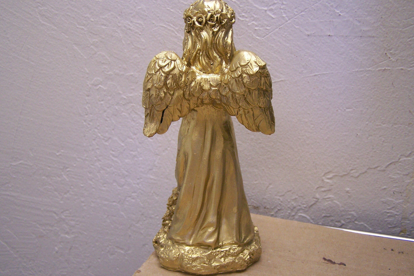 Shiny Golden Resin Praying Angel