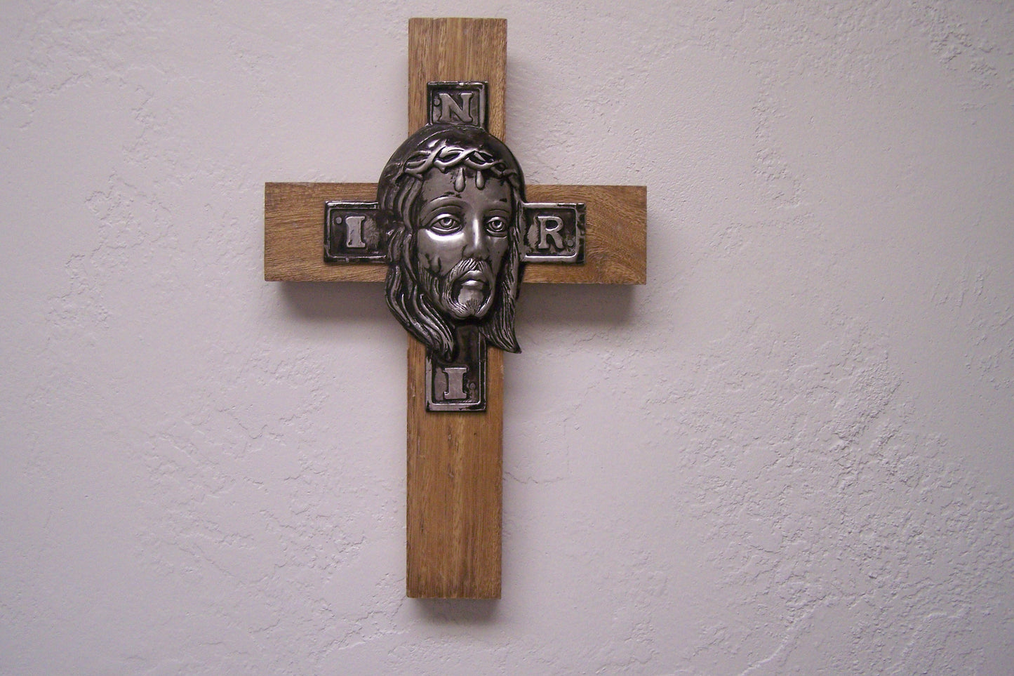 Cross with Metal Face of Jesus - Mexico