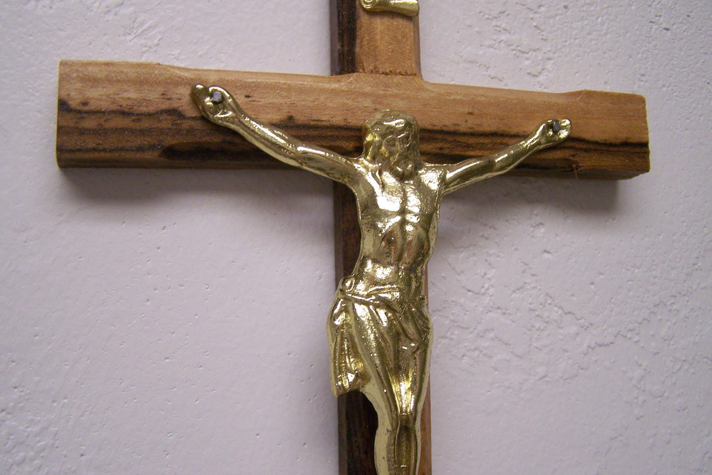 Medium Cross with Shiny Golden Corpus - Mexico