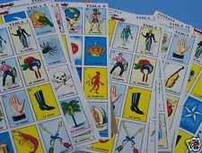 10 Traditional Loteria Game Boards, NO DECK - Mexico