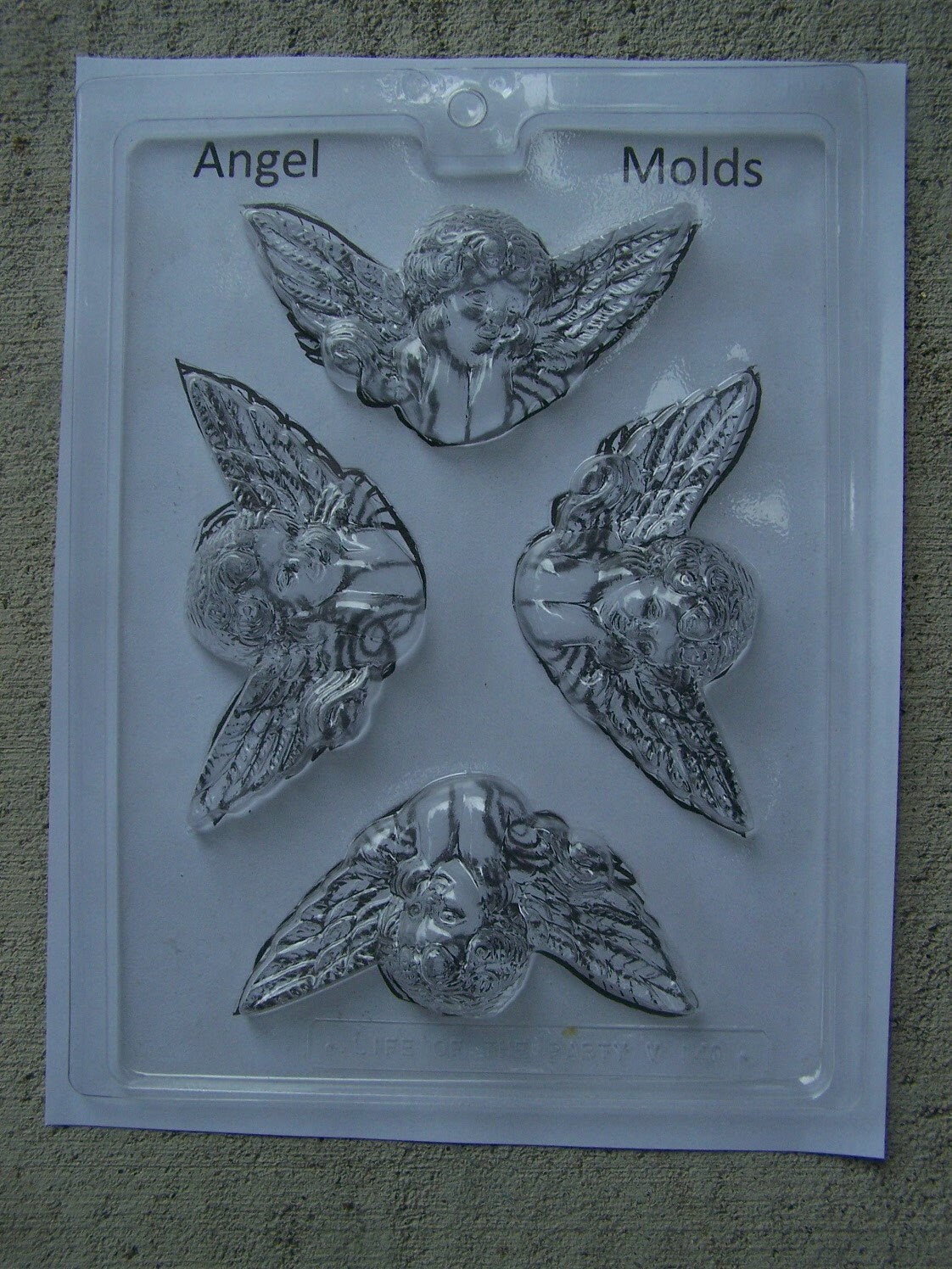 Craft Mold: Sheet of 4 Cherubs Angels - Plaster, Clay, Papier Mache, etc.